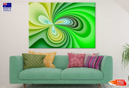Green & Yellow Digital Abstract Design Print 100% Australian Made