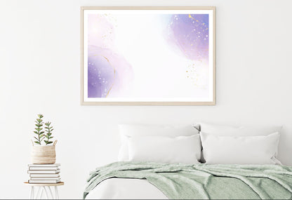 White Purple & Gold Abstract Design Home Decor Premium Quality Poster Print Choose Your Sizes