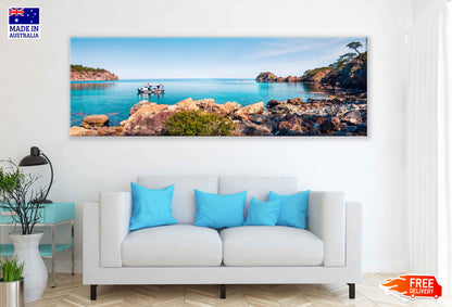 Panoramic Canvas Splendid Seascape View Photograph High Quality 100% Australian Made Wall Canvas Print Ready to Hang