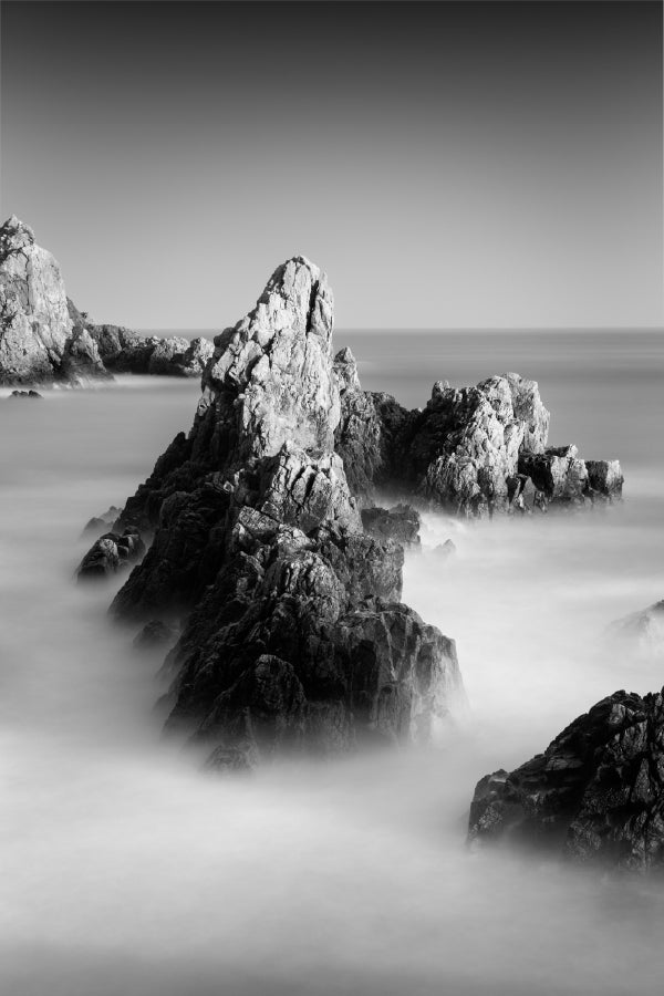 Rocky Beach B&W View Photograph Guernsey Home Decor Premium Quality Poster Print Choose Your Sizes