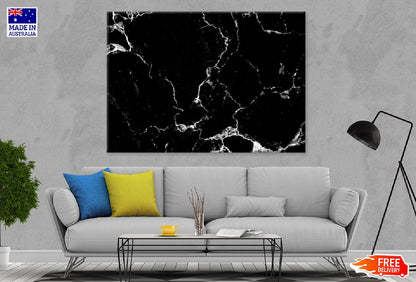 Marble Textured B&W Abstract Design Print 100% Australian Made