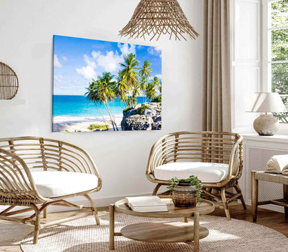 Bella Home Bottom Bay & Barbados Caribbean Print Canvas Ready to hang