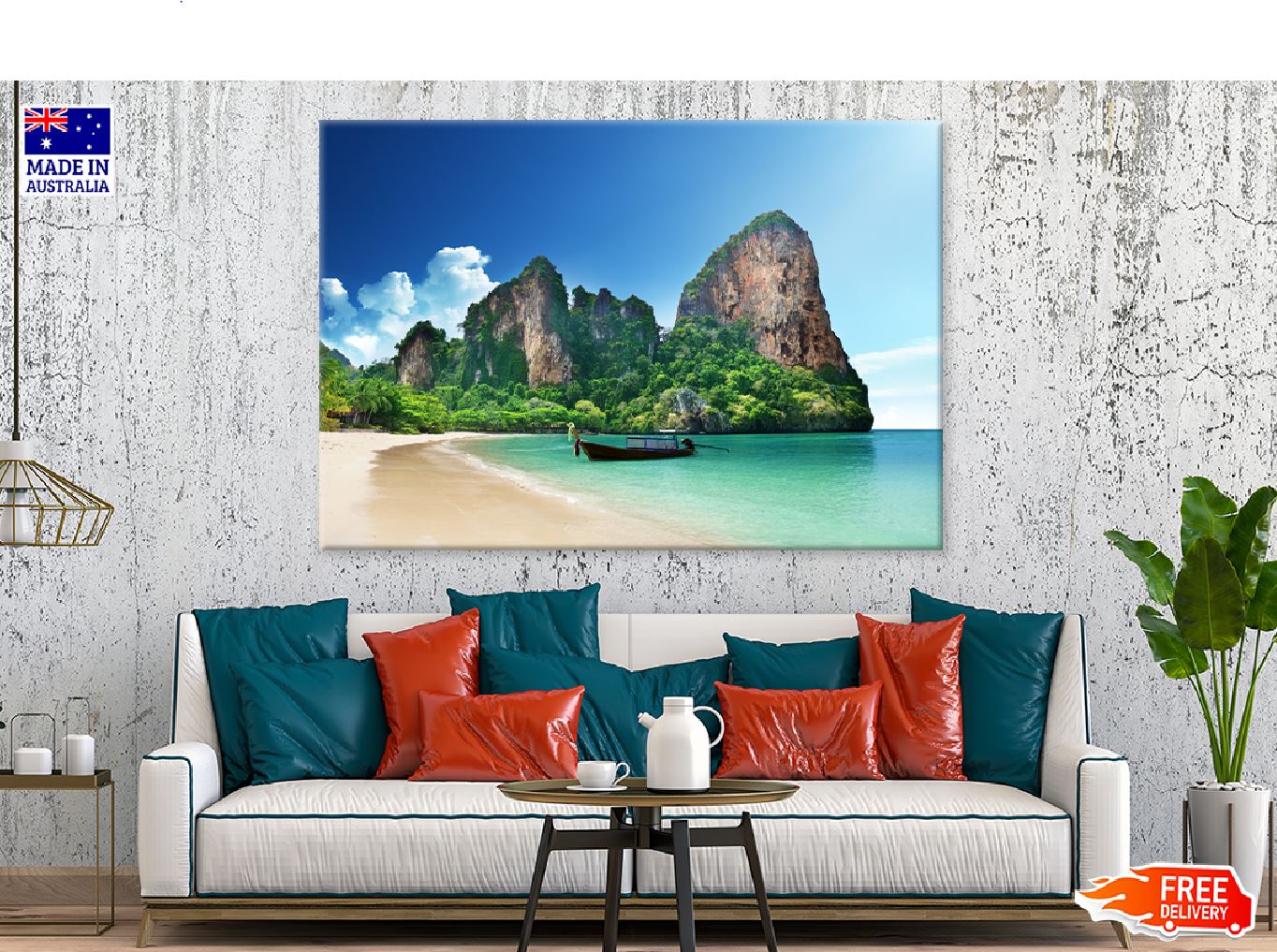 Railay Beach View Photograph in Krabi Thailand Print 100% Australian Made