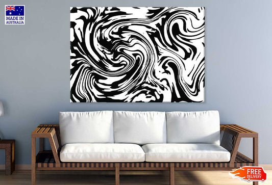 Abstract Warped Lines B&W Design Print 100% Australian Made