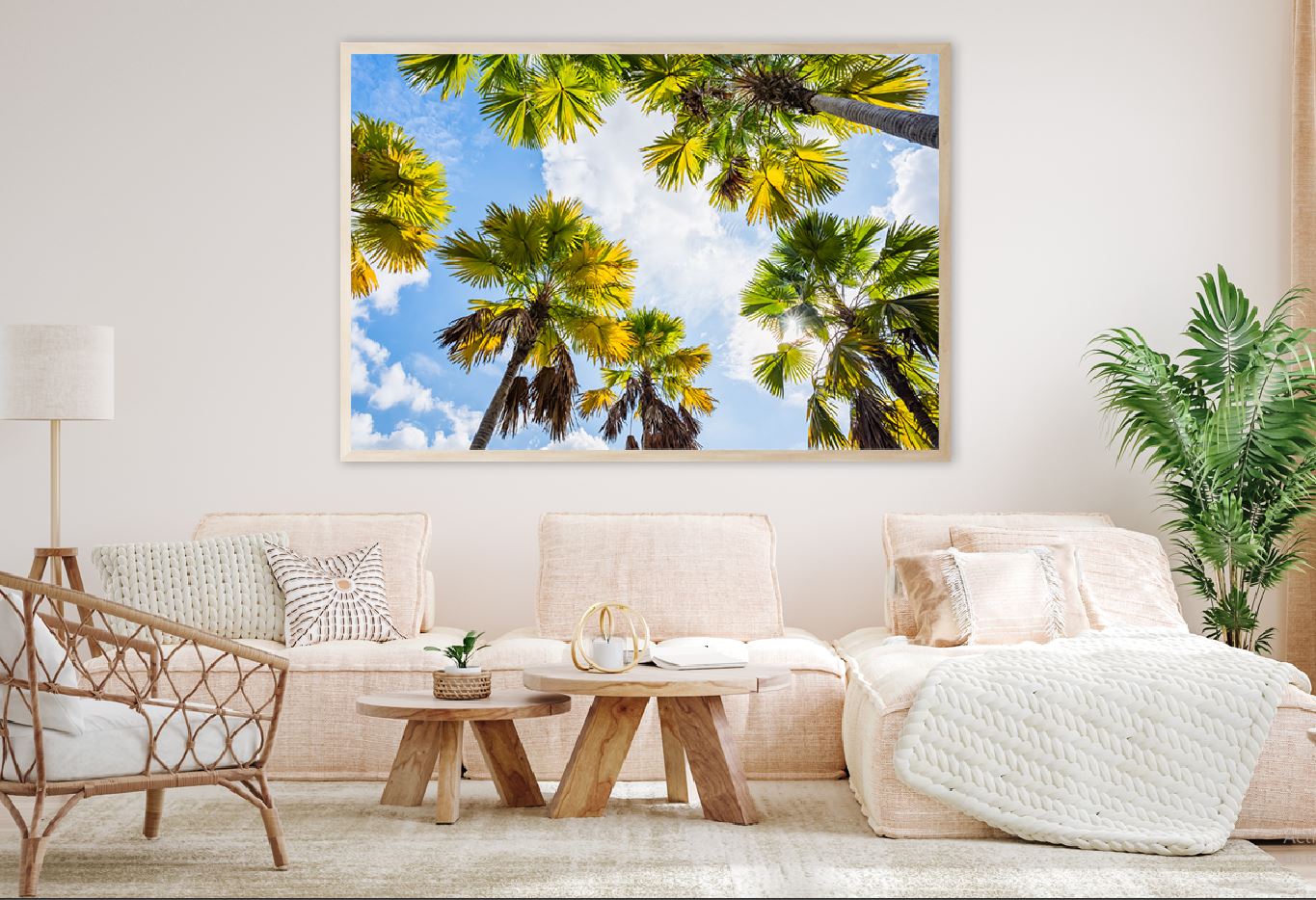 Palm Trees & Sky View From Below Home Decor Premium Quality Poster Print Choose Your Sizes