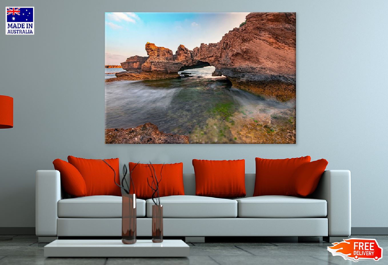 Stone Arch & Nahsholim Beach View Photograph Print 100% Australian Made