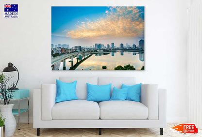 Hoang Cau Lake Hanoi Cityscape View Print 100% Australian Made