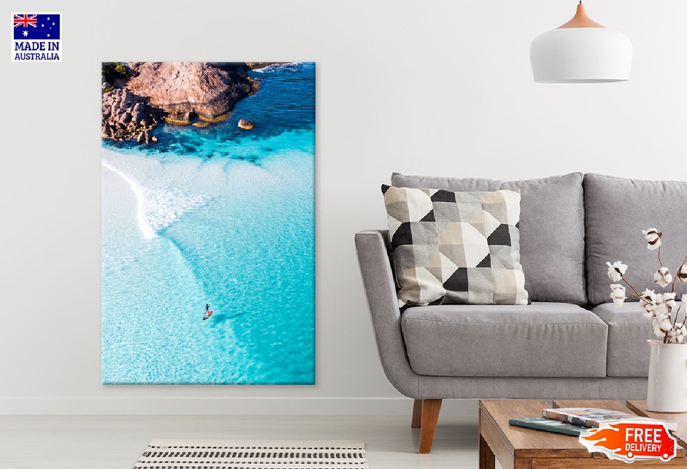 Paddle Board at Whartons Beach Photograph Print 100% Australian Made