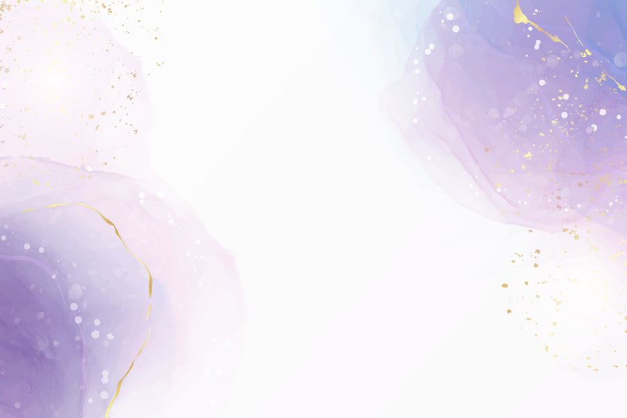 White Purple & Gold Abstract Design Print 100% Australian Made