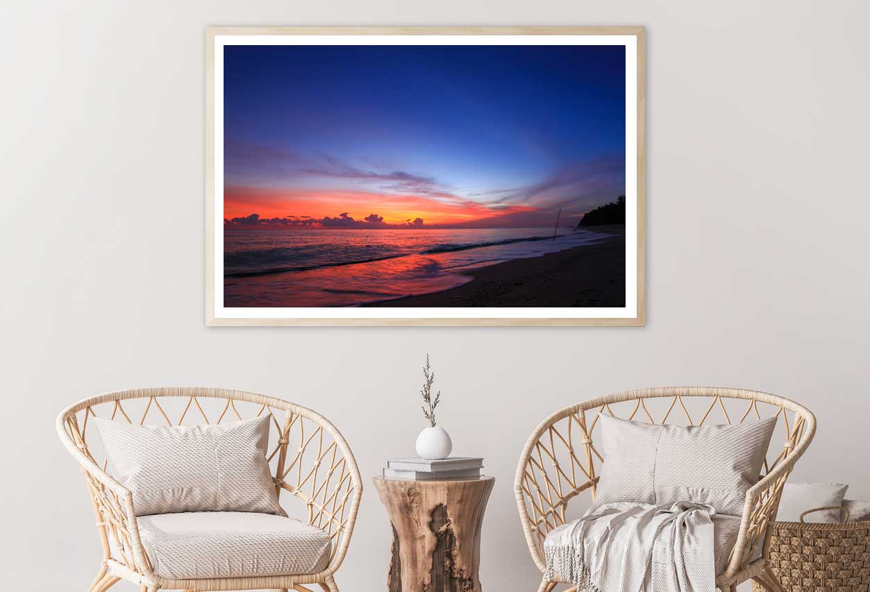 Sunrise on Sea Scenery View Photograph Home Decor Premium Quality Poster Print Choose Your Sizes