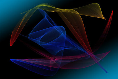 Green Blue & Pink Digital Abstract Design Print 100% Australian Made