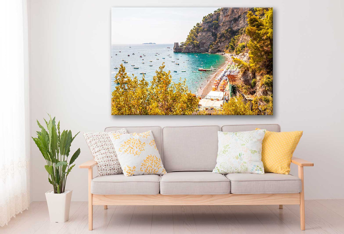 Bella Home People on The Beach Print Canvas Ready to hang