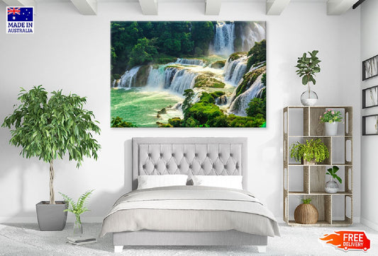 Landscape with Waterfall Scenery Photograph Print 100% Australian Made