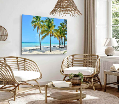 Bella Home Coconut Palm Trees In Mexico Print Canvas Ready to hang