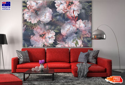 Colorful Roses Seamless Pattern Watercolor Painting Print 100% Australian Made
