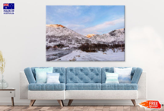 Kvaloya Island & Mountains View Norway Print 100% Australian Made