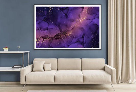 Pink Purple & Gold Drops Abstract Design Home Decor Premium Quality Poster Print Choose Your Sizes