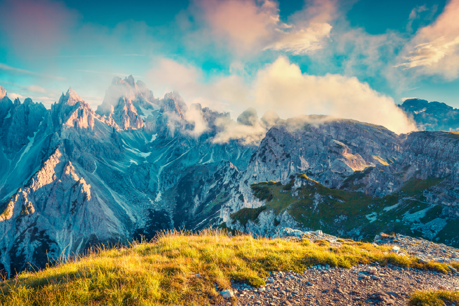 Mountain & Cloudy Sky Scenery Print 100% Australian Made