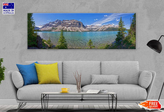 Panoramic Canvas Banff National Park Lake View Photograph High Quality 100% Australian Made Wall Canvas Print Ready to Hang