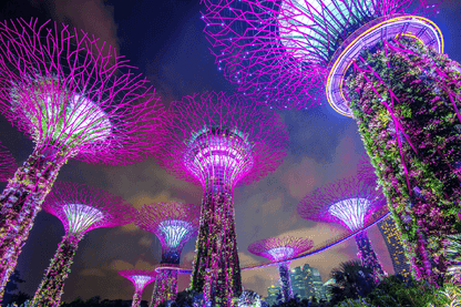 Singapore Cityscape At Night Print 100% Australian Made