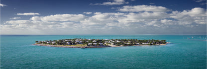 Panoramic Canvas Caribbean Island View Photograph High Quality 100% Australian Made Wall Canvas Print Ready to Hang