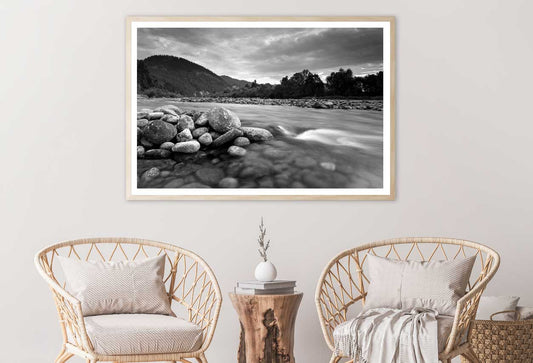 Mountain River Dunajec B&W View Photograph Home Decor Premium Quality Poster Print Choose Your Sizes