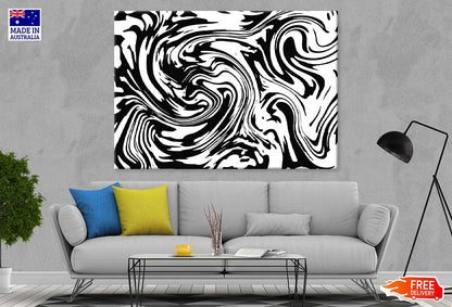 Abstract Warped Lines B&W Design Print 100% Australian Made