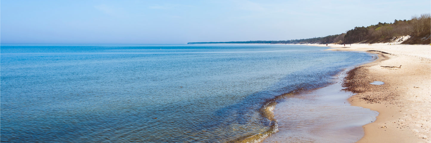 Panoramic Canvas Coastline Sea & Sky View Photograph High Quality 100% Australian Made Wall Canvas Print Ready to Hang