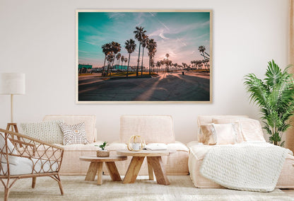 Palm Trees on Venice Sunrise View Photograph Home Decor Premium Quality Poster Print Choose Your Sizes