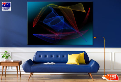 Green Blue & Pink Digital Abstract Design Print 100% Australian Made