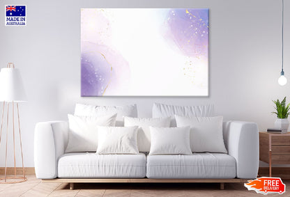 White Purple & Gold Abstract Design Print 100% Australian Made