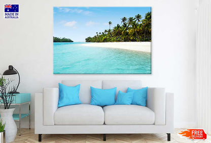 Empty Sea in Foot Island View Aitutaki Print 100% Australian Made