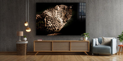 Leopard Closeup View Print Tempered Glass Wall Art 100% Made in Australia Ready to Hang