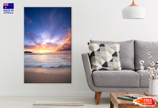 Sea & Sea Shore Sunset Scenery View Print 100% Australian Made