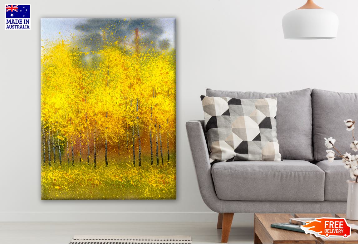 Autumn Tree Forest Watercolor Painting Print 100% Australian Made