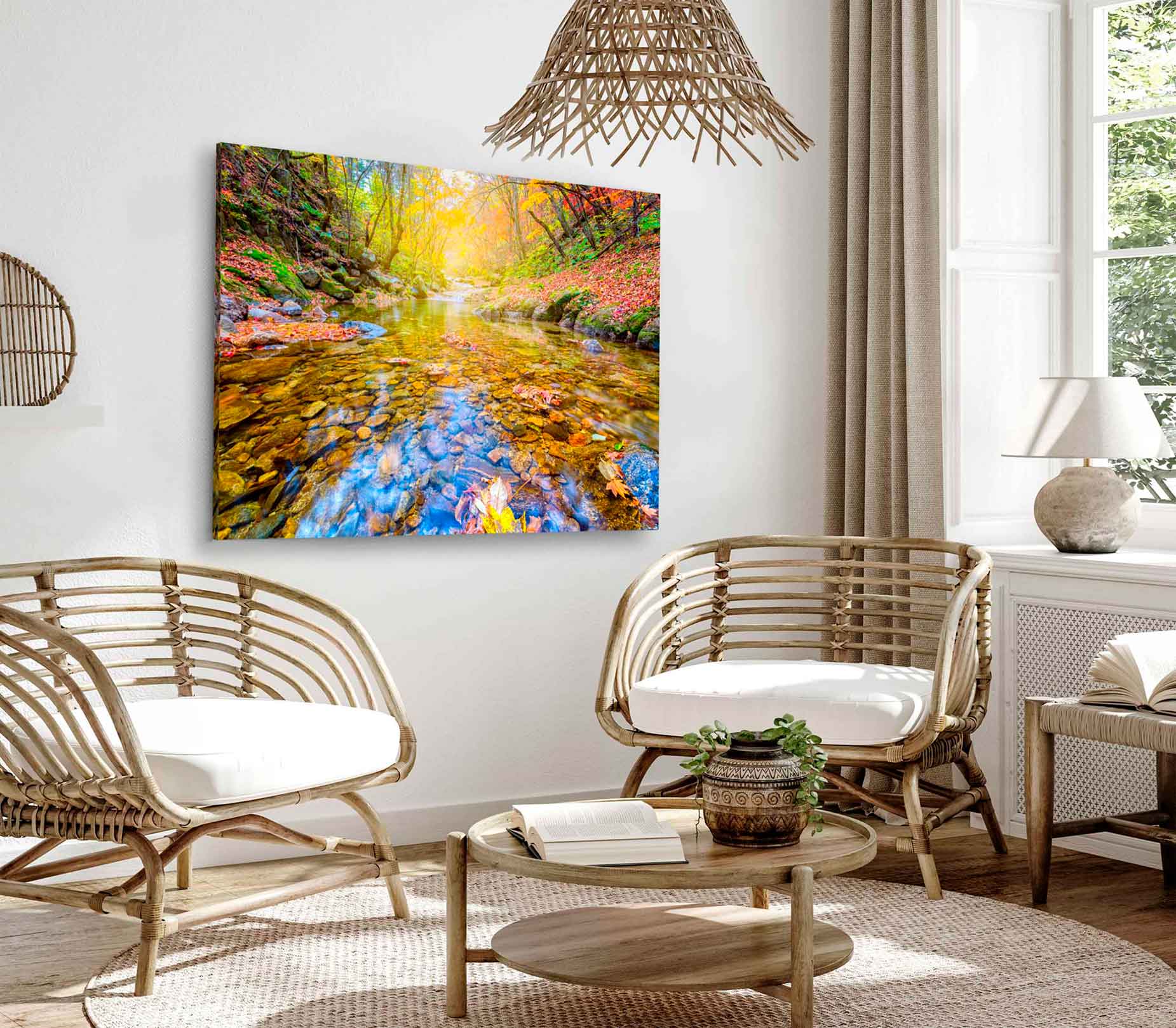 Bella Home Bangtaesan Mountain Autumn Print Canvas Ready to hang