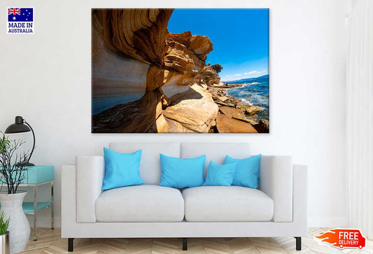 Rocks Near Sea View Photograph Print 100% Australian Made