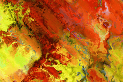 Red & Yellow Abstract Design Print 100% Australian Made