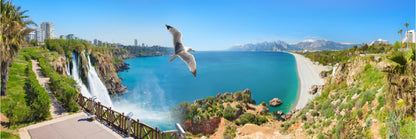 Panoramic Canvas Duden Waterfall City View Photograph High Quality 100% Australian Made Wall Canvas Print Ready to Hang