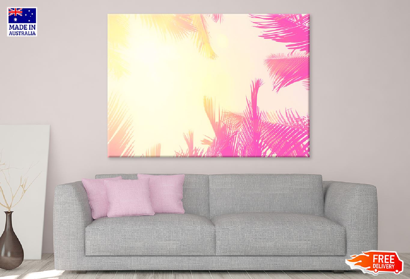 Tropical Palm Tree Leaves Vector Art Print 100% Australian Made