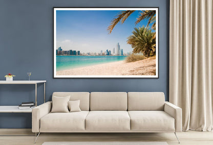 Metropolis on Gulf Coast View in UAE Home Decor Premium Quality Poster Print Choose Your Sizes