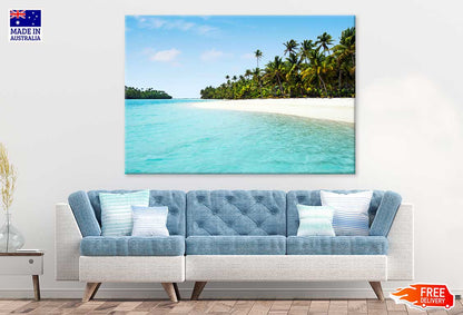 Empty Sea in Foot Island View Aitutaki Print 100% Australian Made