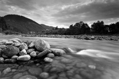 Mountain River Dunajec B&W Photograph Print 100% Australian Made