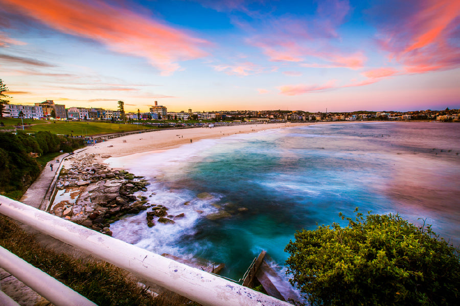 Sunset at Bondi Beach Photograph Sydney Home Decor Premium Quality Poster Print Choose Your Sizes