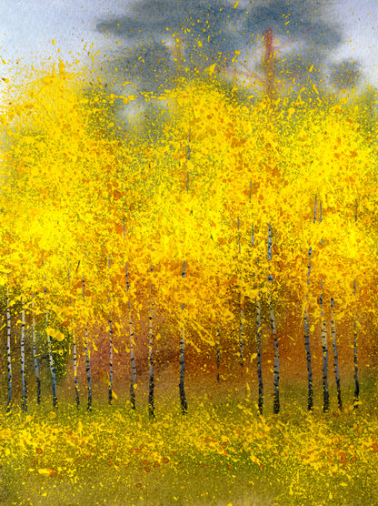 Autumn Tree Forest Watercolor Painting Print 100% Australian Made