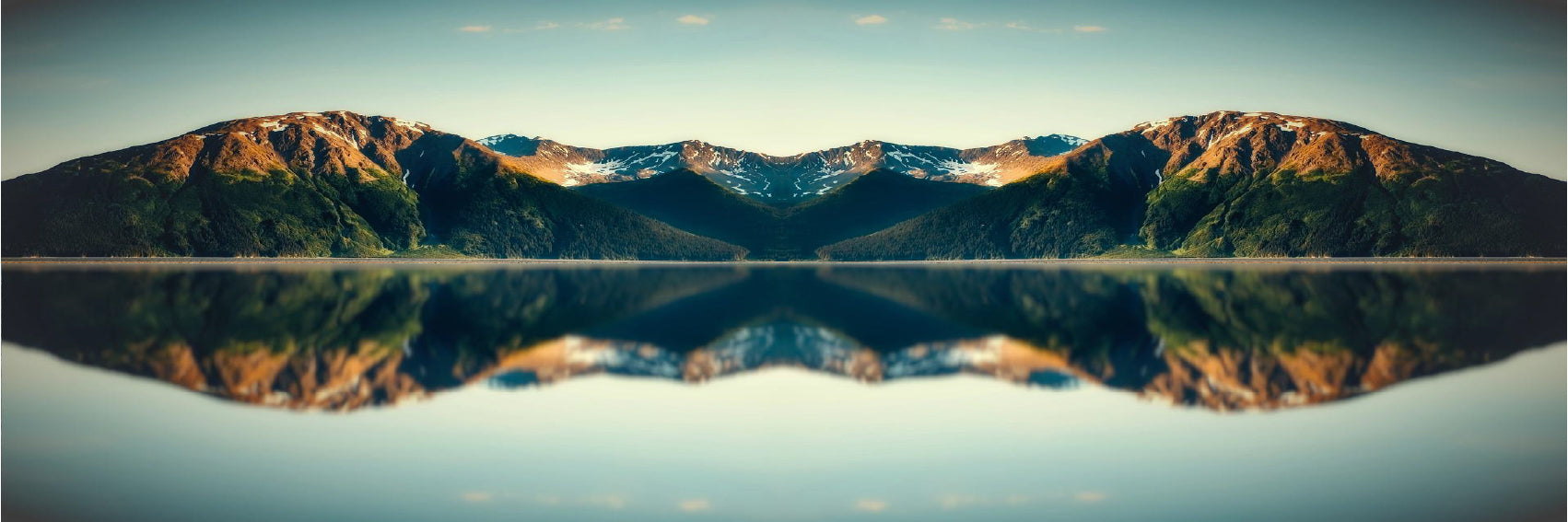 Panoramic Canvas Mountains Lake View Photograph High Quality 100% Australian Made Wall Canvas Print Ready to Hang