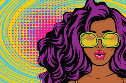 Girl with Sunglasses Illustration Print 100% Australian Made