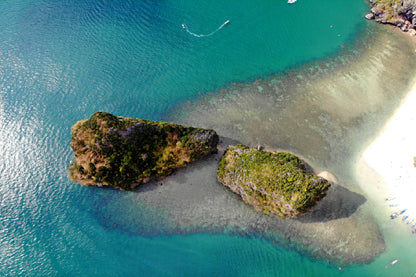 Rocky Krabi Beach Aerial View Thailand Print 100% Australian Made