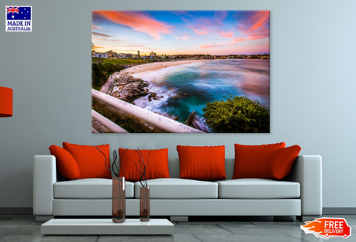 Sunset at Bondi Beach View Photograph Sydney Print 100% Australian Made