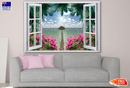 Stunning Beach Floral Scenery Photograph Print 100% Australian Made